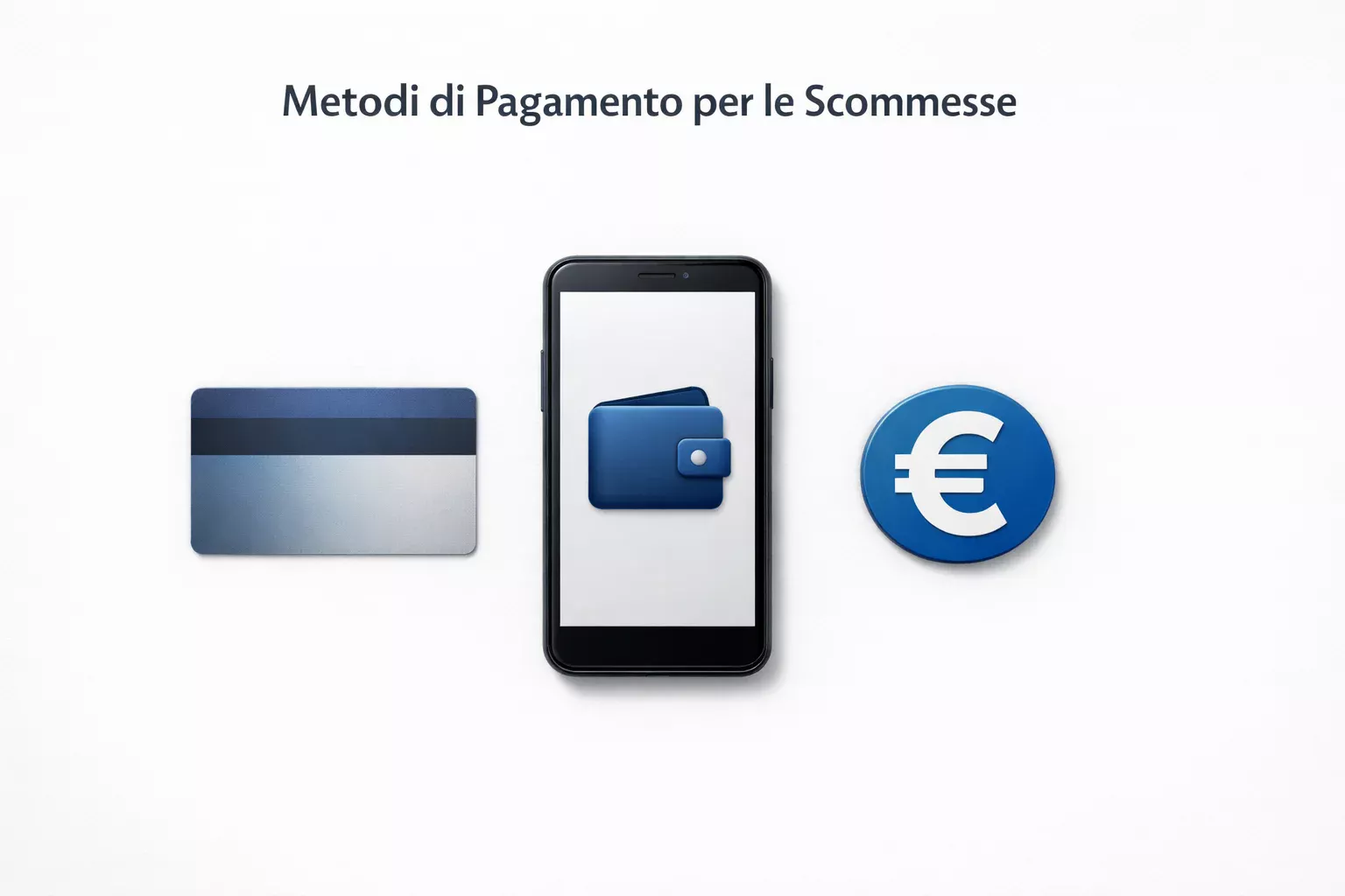 Carte di pagamento e smartphone con app wallet per scommesse